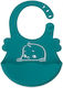 U-Grow Bib Silicone with Pocket Blue