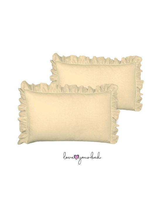 Isadore Lorraine Kissenbezug-Set Light Beige 50x70cm.