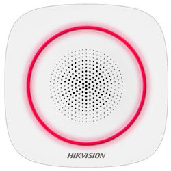 Hikvision Wireless RF Alarm Siren Battery Indoor 110dB with Red Light