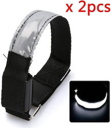 2pcs Led Night Running Armband în aer liber Ciclism în aer liber Jogging Arm Strap Bike în argint