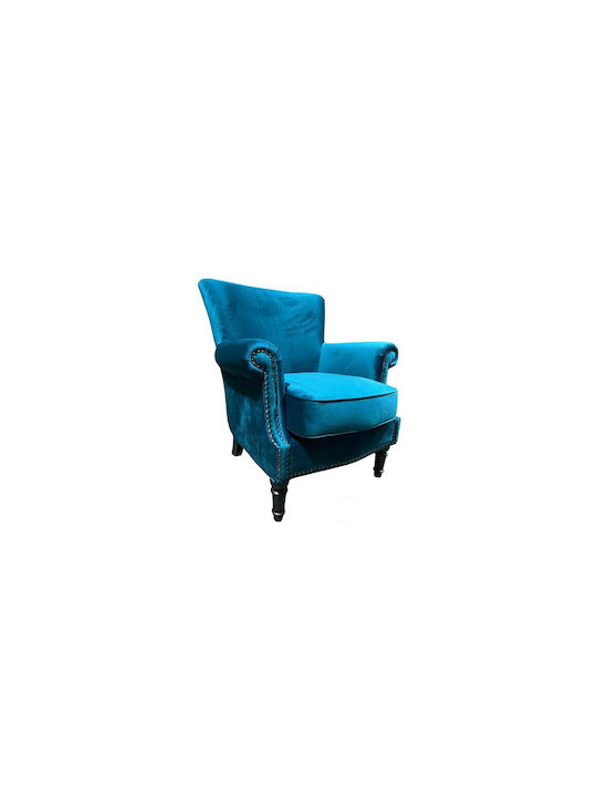 Sessel Samt Blau 82x86x90cm