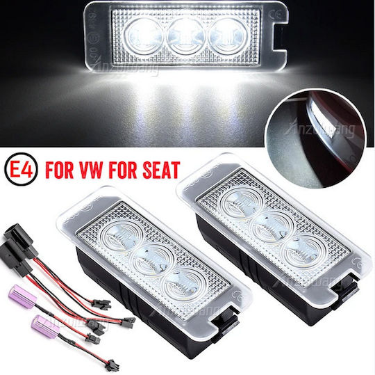 Diederichs LED светлини за регистрационен номер Canbus с 3 мощни светодиода за VW Golf / Polo / Scirocco / Passat / Beetle / Lupo Canbus комплект 2 броя / Ca-012219