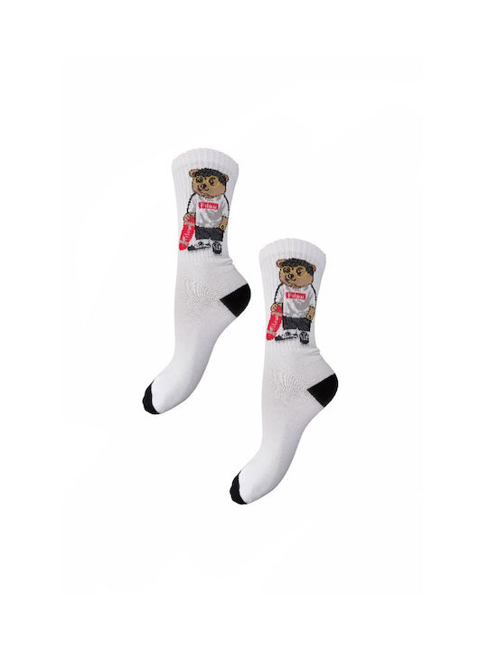 Women's Patterned Socks White