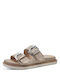 Tamaris Damen Flache Sandalen in Beige Farbe