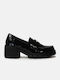 Loafers With Square Heel Black