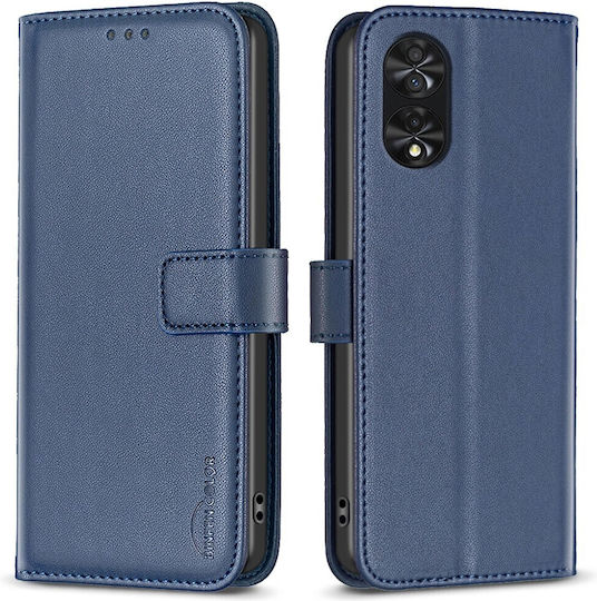 Tcl 40 Nxtpaper 4g Binfen Color Leather Wallet Series 12 with support base, card slots and magnetic clasp blue