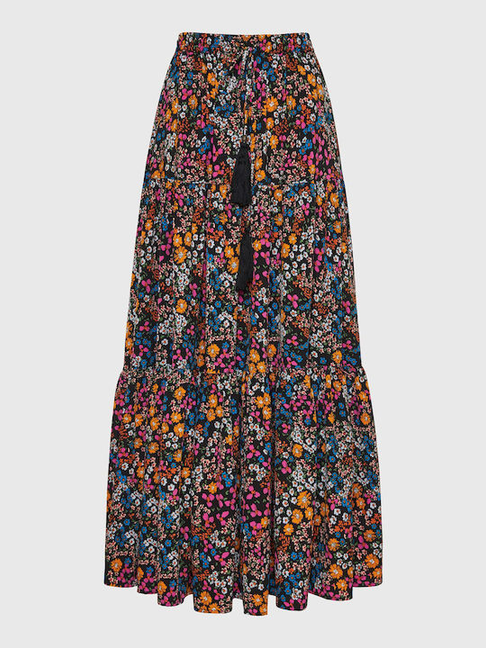 Funky Buddha Maxi Skirt in Black color