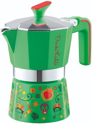 Pedrini Mymoka Stovetop Espresso Pot 3 Cups Verde