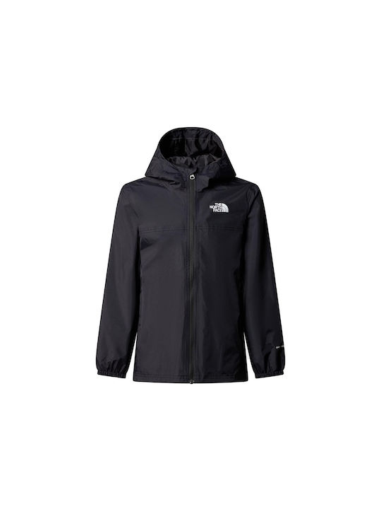 The North Face Αδιάβροχο Παιδικό Casual Μπουφάν με Κουκούλα Μαύρο