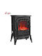 Dema Boden Elektrischer Kamin 10W 40x23cm Schwarz
