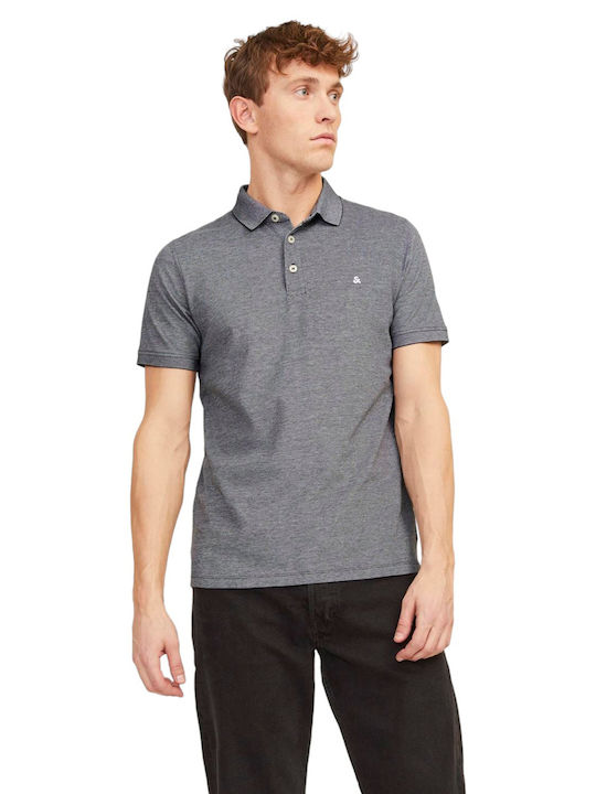 Jack & Jones Ανδρική Μπλούζα Κοντομάνικη Polo Anthracite Grey