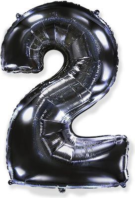 Balloon Foil Jumbo Number 2 Black Σχήμα 90cm