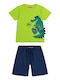 Energiers Kids Set with Shorts Summer 2pcs Green Sup Dude