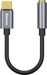 Baseus Μετατροπέας USB-C male σε 3.5mm female Γκρι (CATL54-0G)