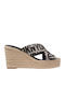 Maryn X Band Women's Fabric Platform Shoes Black