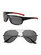 Polareye Unisex Sonnenbrille mit Rot Gestell und Rot Polarisiert Linse
