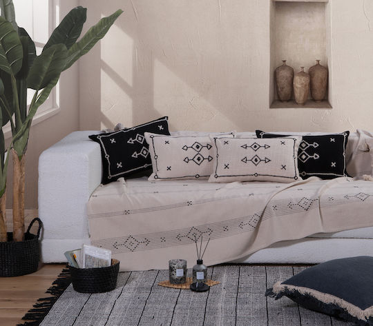 Nef-Nef Homeware Двуместен диван с хвърчащи листа Figerald 180x250см. Естествено