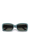 Okkia Chiara Women's Sunglasses with Blue Horn-Rimmed Frame and Black Lens OK028GS