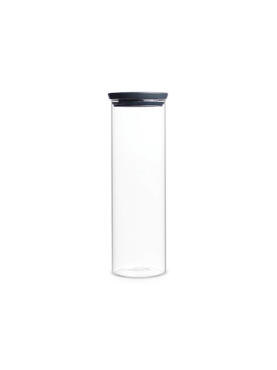 Brabantia Set 1pcs Jars General Use with Lid Glass Gray 1900ml
