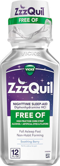 ZzzQuil Nighttime Sleep-aid Liquid Supliment pentru Somn 354ml Berry liniștitoare