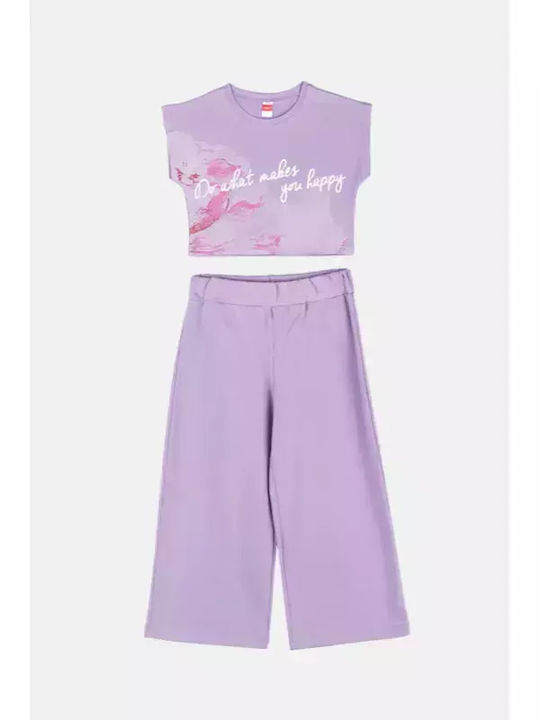 Joyce Set pentru copii cu Pantaloni Vara 2buc Violet