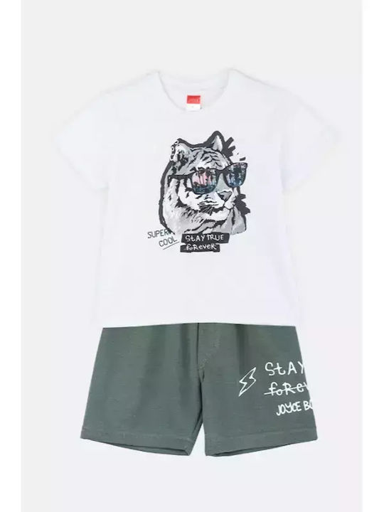 Joyce Kids Set with Shorts Summer 2pcs White