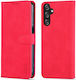 Umschlag Rückseite Leder Magnetisch Rot (Galaxy A05S)
