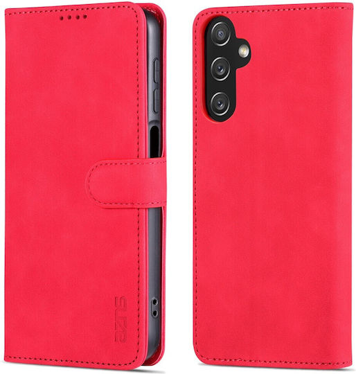 Umschlag Rückseite Leder Magnetisch Rot (Galaxy A05S)