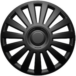 Wheel Covers Luxury Bl 4pcs - Black - 15''