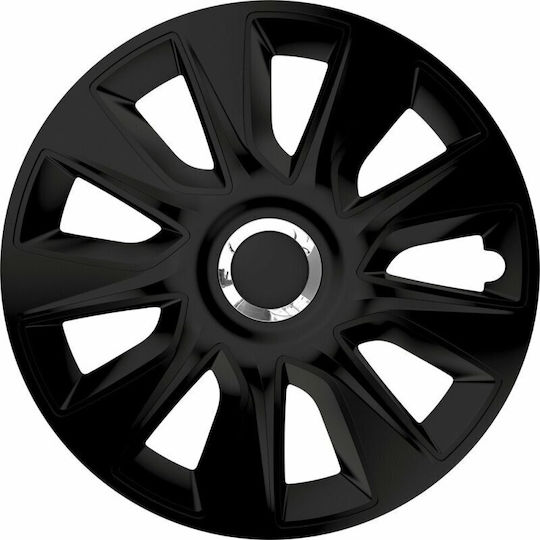 Wheel Covers Set Cridem Stratos Rc 4pcs - Black/chrome - 17''