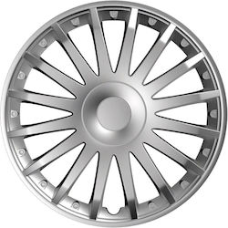 Set Capace De Roți Auto Cridem Crystal 4 Bucăți Argintii 15''