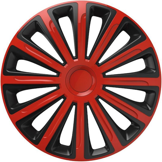 Wheel Covers Set Cridem Trend 4pcs - Red/black - 16''