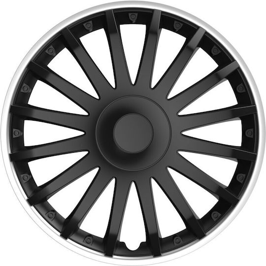 Set Capace De Roți Auto Cridem Crystal So 4 Bucăți Negru/Argintiu 14''