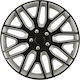 Set Capace De Roți Auto Cridem Dakar Nc 4 Bucăți Negru/argintiu 15''