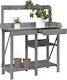 vidaXL Pot Rack Wooden Gray 103cmx43.5cmcm.