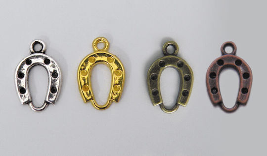 Hufeisen Metallisch Material für Schmuck 1.7x1.3cm.