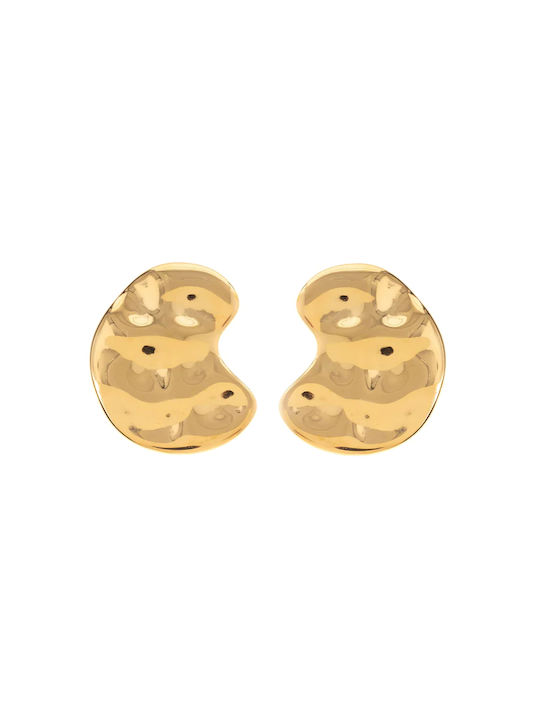 Στρόγγυλο Earrings made of Steel Gold Plated