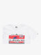 Kids' T-shirt White Tropical Rainbow