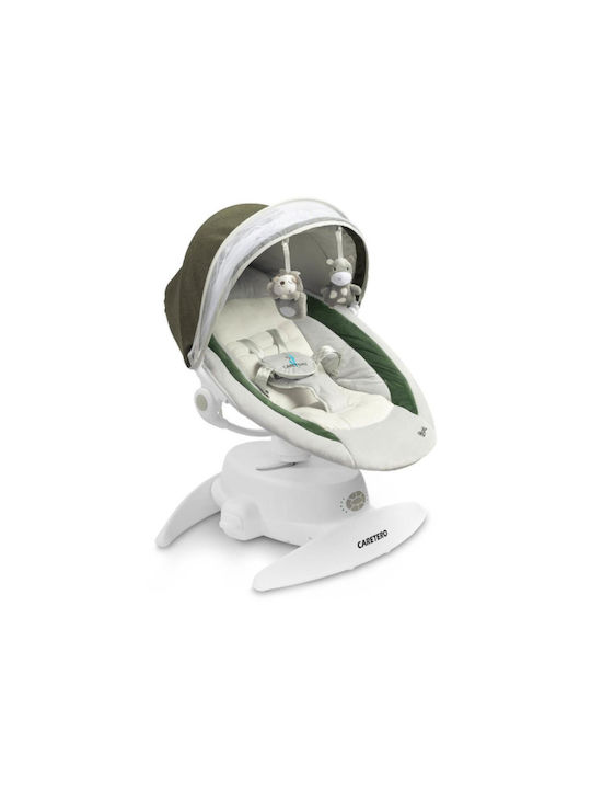 Caretero Ηλεκτρικό Relax Μωρού Κούνια Opti Dark Green 2 σε 1 για Παιδί έως 9kg
