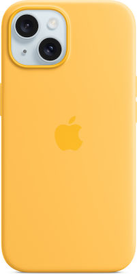 Apple Silicone Case with MagSafe Umschlag Rückseite Silikon Sunshine (iPhone 15)