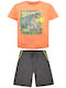 Kinder-Set mit Shorts Sommer 2Stück Charcoal