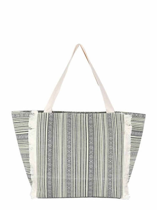 Aquablue Stoff Strandtasche Grau