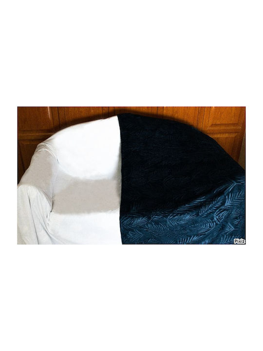 Soft Blanket Fleece Queen 220x240cm. Navy Blue