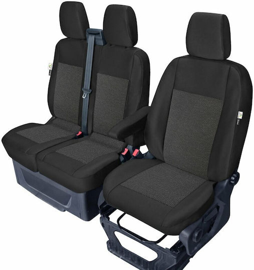 Tailor-made Front Seat Covers For Ford Transit Custom (to 06.2018 From 06.2018) With Table - 1+2 Seats