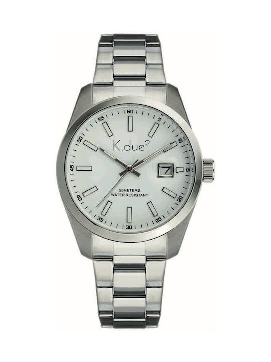 K.due² Roma Watch Battery with Silver Metal Bracelet