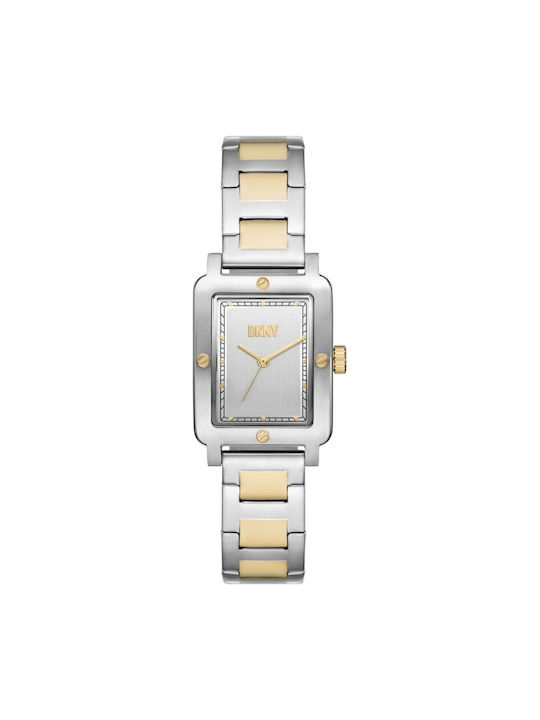 DKNY City Uhr mit Silber Metallarmband