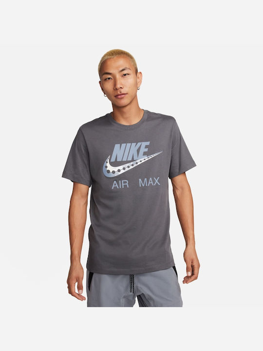 Nike Ανδρικό T-shirt Κοντομάνικο Γκρι