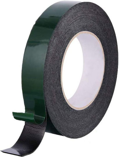 Αυτοκόλλητη Ταινία Διπλής Όψης Μαύρη 5mx40mm