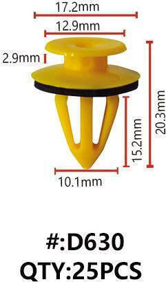 Maestro D630 Plastic clips for doors (door Trim Panel)