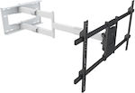 Multibrackets M Universal Long Reach Arm HD 1010mm Single Suport TV de perete cu braț până la 75" și 40kg Alb